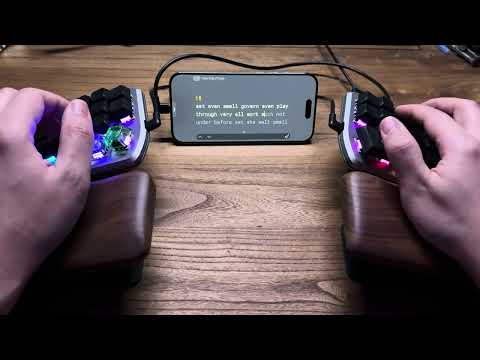EKREST: Walnut Palm Rest with adjustable tilting and height for Split Keyboards, Trackball and Mouse